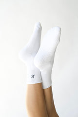 close-up of the grip dots on the sole of the pure pilates sock