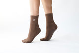 luméa cacao pilates sock, side view